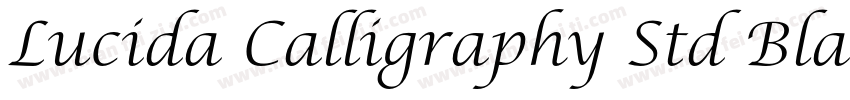 Lucida Calligraphy Std Black字体转换